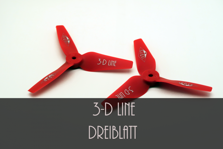 3-Blatt 3-D Line Luftschraube rot