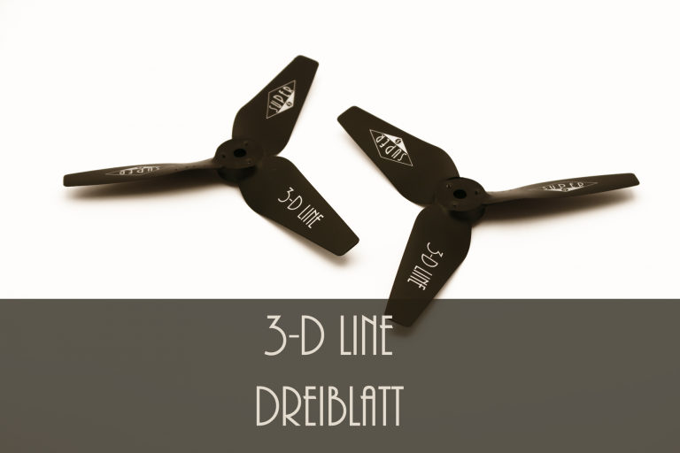 3-Blatt 3-D Line Luftschraube schwarz