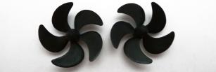 2298-Serie 5-Blatt Carbon-Schiffsschraube schwarz