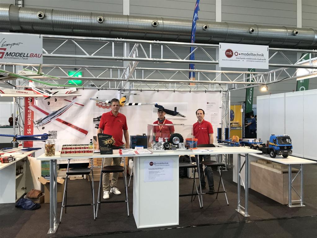 Gemeinschaftsstand mk-modelltechnik und SG Modellbau auf der Faszination Modellbau 2022