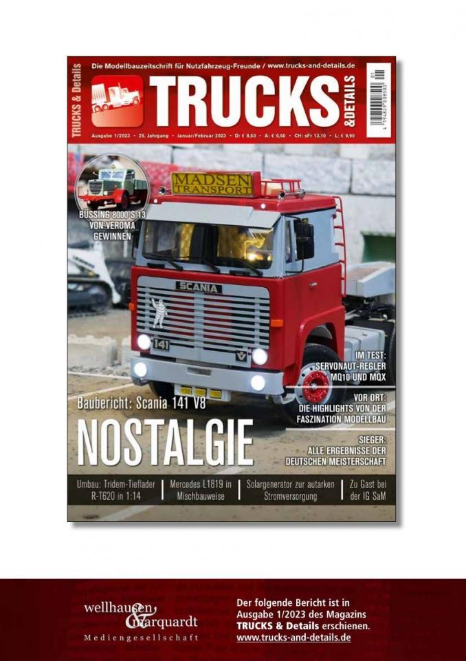 TRUCKS & Details Ausgabe 1/2023 - Starschnitt: Goldhofer Tieflader MPA von MK Modelltechnik