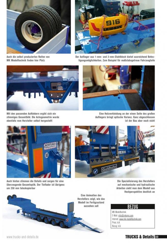 TRUCKS & Details Ausgabe 1/2023 - Starschnitt: Goldhofer Tieflader MPA von mk-modelltechnik