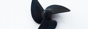 2299-Serie 3-Blatt Carbon-Hydropropeller schwarz