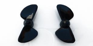 451-Serie / 452-Serie 2-Blatt Rennschraube schwarz